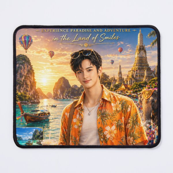 Item preview, Welcome to Thailand Tropical Paradise Travel Poster | Phi Phi Islands Krabi Chiang Mai Wall Art designed and sold by Inkora-Art.