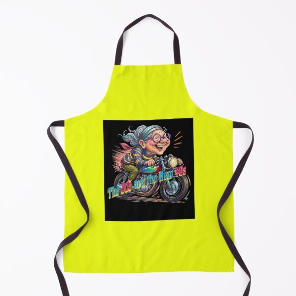 Item preview, Funny Biker Grandma "The 80s are the New 40s" - Vibrant Retro Cartoon Typography Art designed and sold by UrbanPopDesigns.