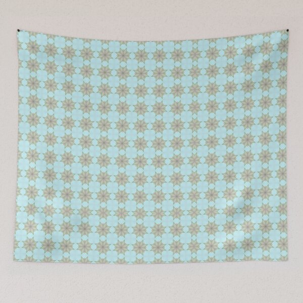 Item preview, Pastel Floral Star Symmetry Pattern designed and sold by MegaNovaArt.