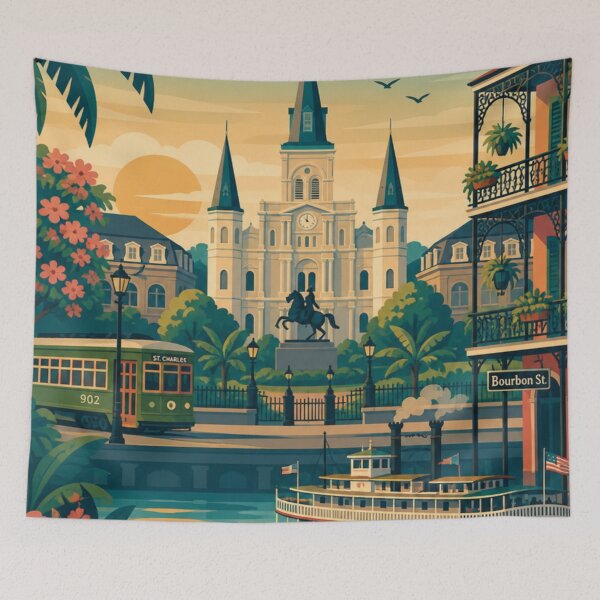 Item preview, New Orleans Louisiana Travel Poster designed and sold by MatthewHeights.