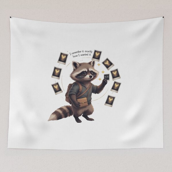 Item preview, I Remember Exactly 11 11 Cute Raccoon Woodland Nursery Art designed and sold by AQUILAKREO.