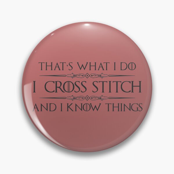 Item preview, I Cross Stitch and I Know Things - Funny Gift Ideas for Cross Stitchers and Sewing Lovers designed and sold by merkraht.