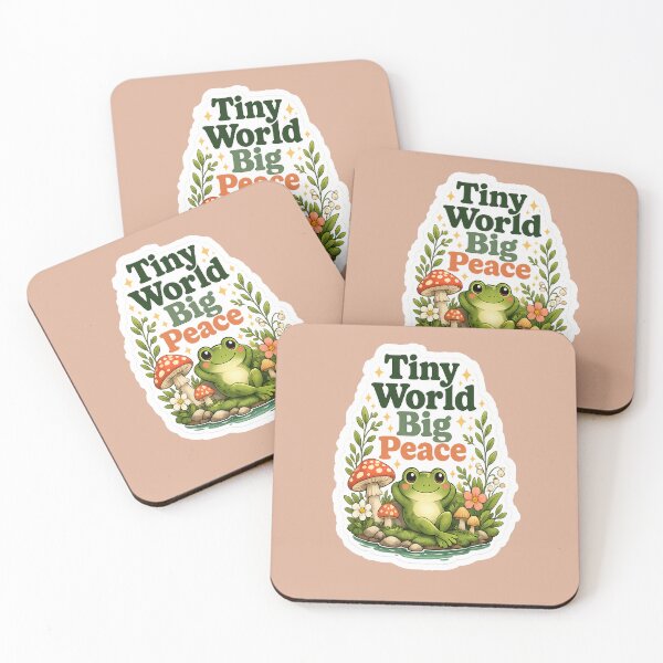 Item preview, Tiny World Big Peace Relaxing Frog Nature Aesthetic designed and sold by Xemora.