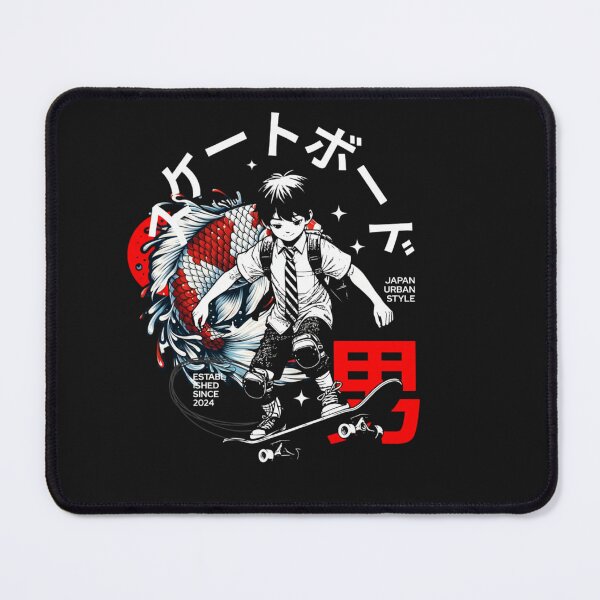 Item preview, Japanese Skater Boy Koi Fish Urban Style Manga Art designed and sold by Tsugraf Designs.