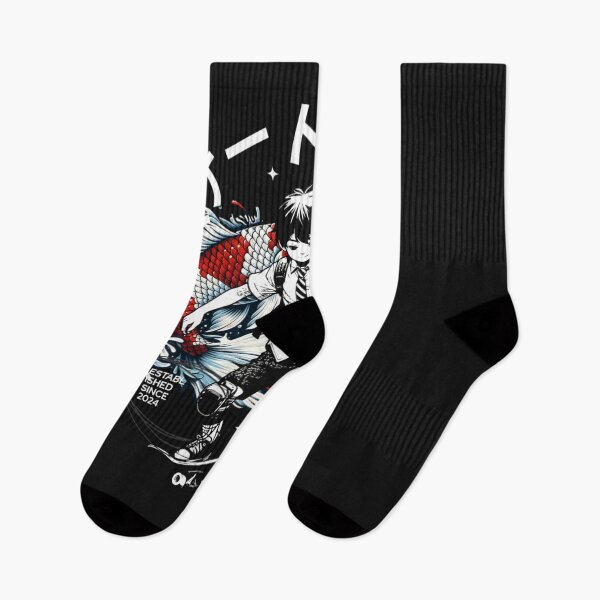 Item preview, Japanese Skater Boy Koi Fish Urban Style Manga Art designed and sold by Tsugraf Designs.