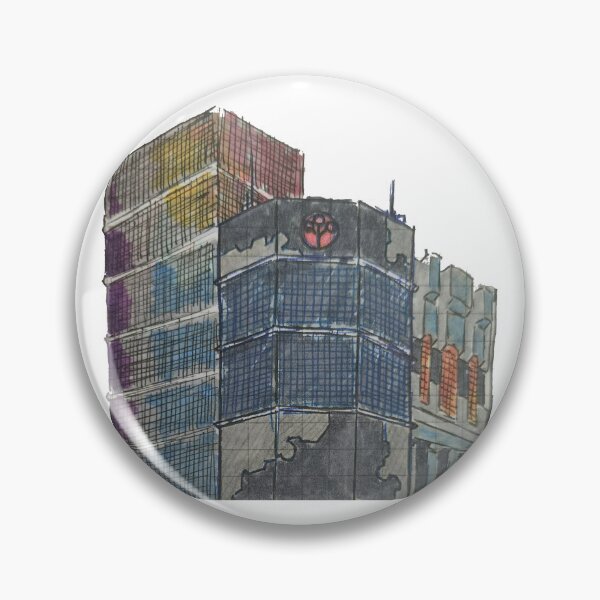 Item preview, Abstract City Building Hand Drawn Original Art designed and sold by UnrealShopKelko.