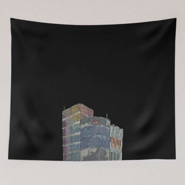 Item preview, Abstract City Building Hand Drawn Original Art designed and sold by UnrealShopKelko.