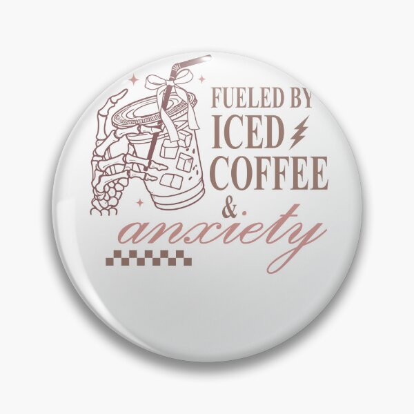 Item preview, Fueled By Iced Coffee And Anxiety Skeleton Hand Coquette designed and sold by krystalRomanart.