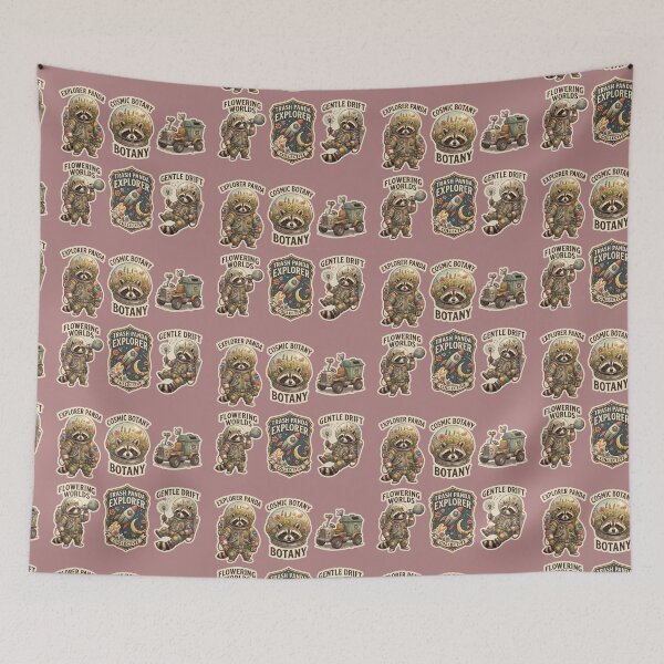 Item preview, Whimsical Space Raccoon Explorer Collective Sticker Pack designed and sold by AnkitCreates.