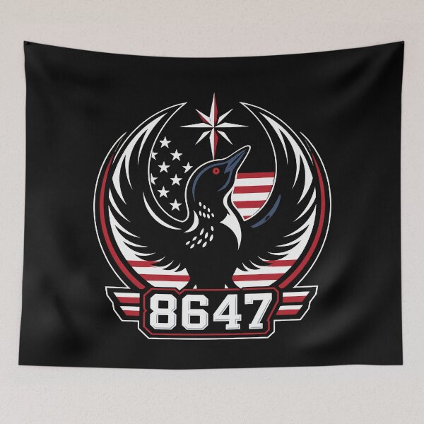 Artikelvorschau, Patriotisches Loon-Design 8647 mit amerikanischer Flagge entworfen und verkauft von Majnon8bp.