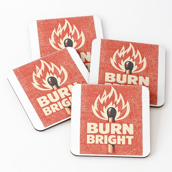 Item preview,  Burn Bright Vintage Matchbox Label - Retro Typography designed and sold by Retro Mood Co.