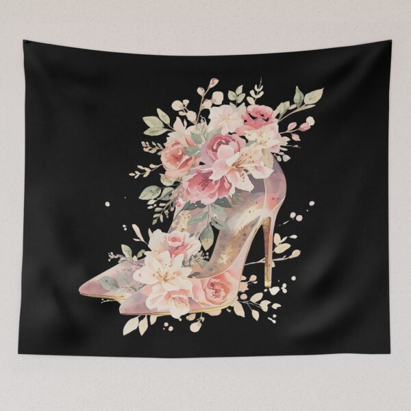 Item preview, Grace In Every Step Feminine Heels Floral Elegant Design designed and sold by YourTrendyTees.