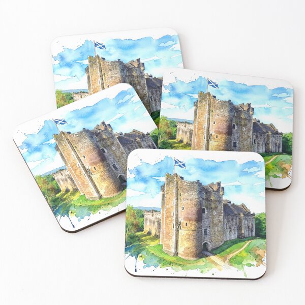 Item preview, Watercolour illustration of Doune Castle, Perthshire, Scotland designed and sold by davidelder.