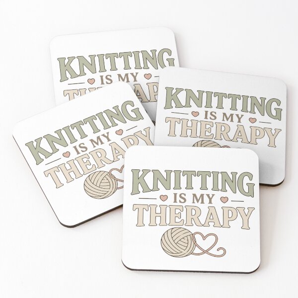 Item preview, Knitting Is My Therapy designed and sold by EastEndTownie.