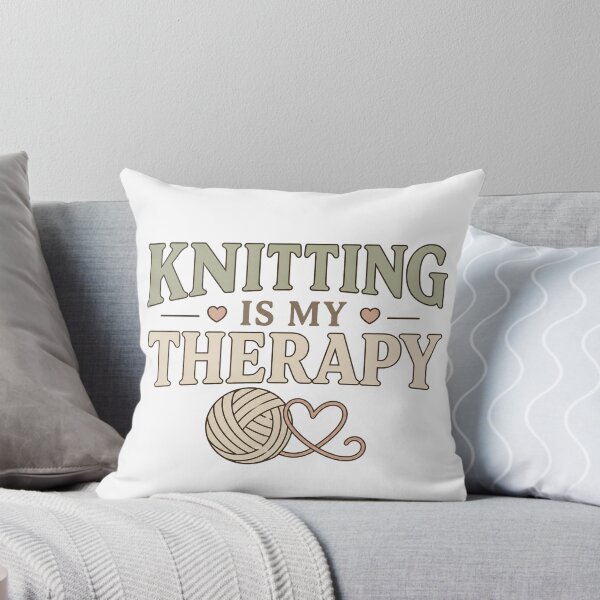 Item preview, Knitting Is My Therapy designed and sold by EastEndTownie.