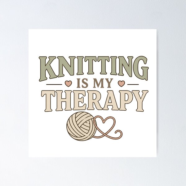 Item preview, Knitting Is My Therapy designed and sold by EastEndTownie.