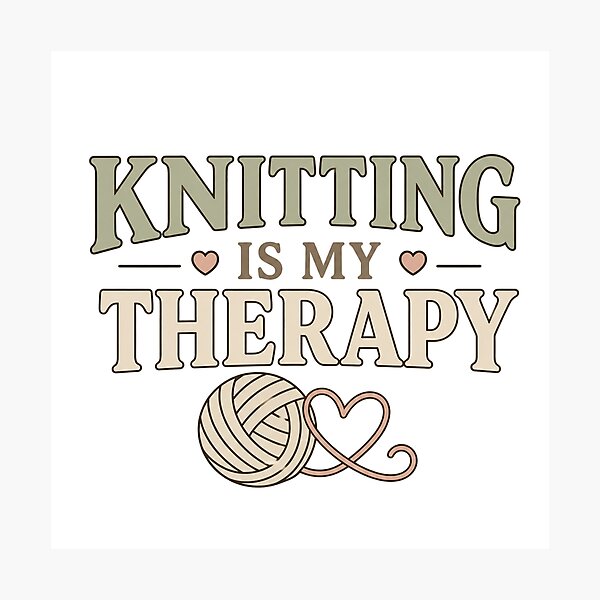 Item preview, Knitting Is My Therapy designed and sold by EastEndTownie.