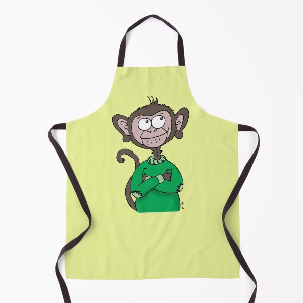Item preview, Curious Monkey in a Green Sweater – Whimsical Animal Art designed and sold by MyxaART.