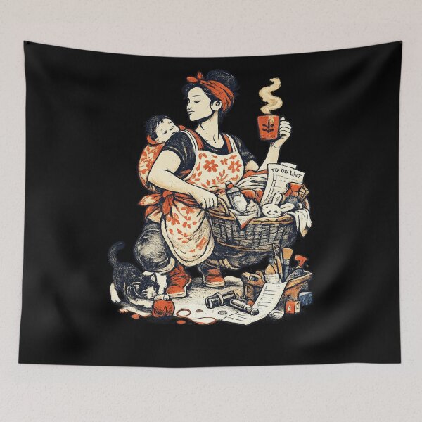 Item preview, Hardworking Mom Vintage Mothers' Day Design designed and sold by Studio Umbra.