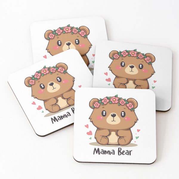 Item preview, Cute Mama Bear Sticker with Flower Crown designed and sold by M.Store.
