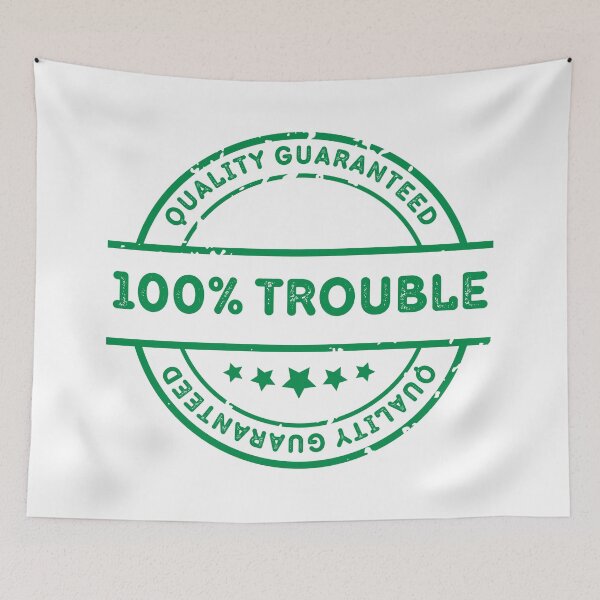 Item preview, 100% Trouble t-shirts, stickers and stuff designed and sold by Smallfish1274.