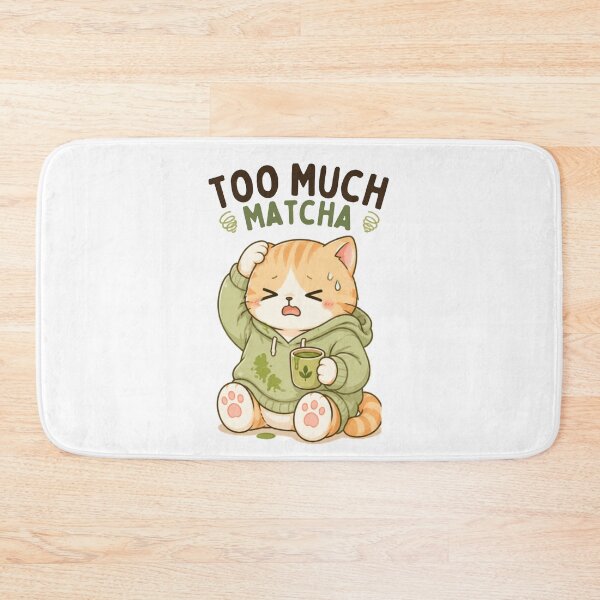 Item preview, Too Much Matcha Cat | Cute Kawaii Aesthetic | Overwhelmed Mood Design designed and sold by The Mood Index.