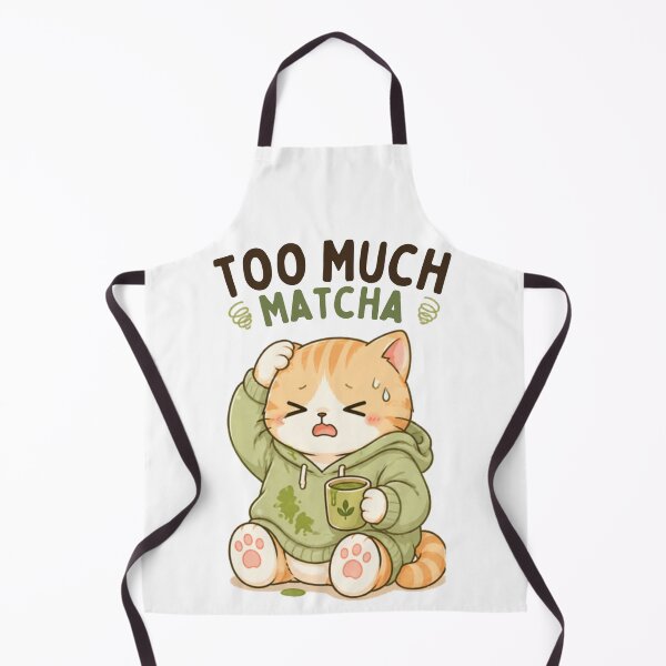 Item preview, Too Much Matcha Cat | Cute Kawaii Aesthetic | Overwhelmed Mood Design designed and sold by The Mood Index.