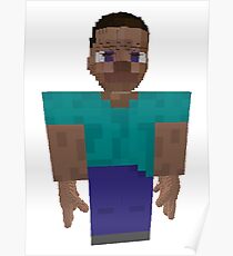 Minecraft Steve Digital Art: Posters | Redbubble