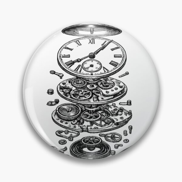 Item preview, Mechanical Pocket Watch Gears - Steampunk Blueprint Art designed and sold by Retro Mood Co.
