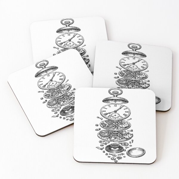 Item preview, Mechanical Pocket Watch Gears - Steampunk Blueprint Art designed and sold by Retro Mood Co.