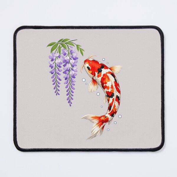 Item preview, Japanese Koi Fish and Purple Wisteria Zen Art designed and sold by SakuraMarket26.