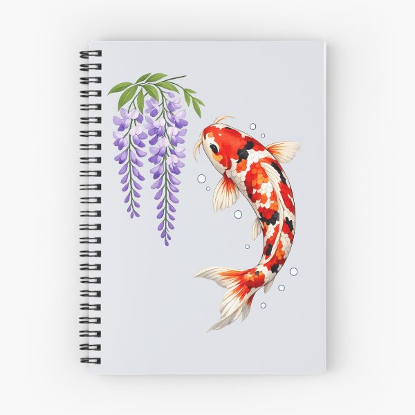 Item preview, Japanese Koi Fish and Purple Wisteria Zen Art designed and sold by SakuraMarket26.
