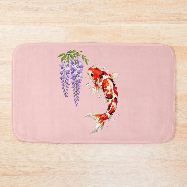 Item preview, Japanese Koi Fish and Purple Wisteria Zen Art designed and sold by SakuraMarket26.