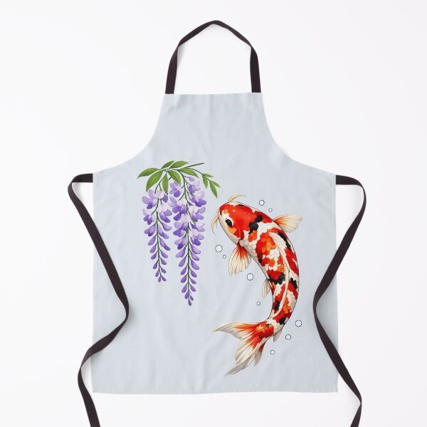Item preview, Japanese Koi Fish and Purple Wisteria Zen Art designed and sold by SakuraMarket26.