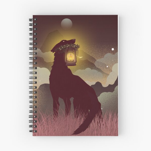 Item preview, Borzoi holding a Lantern at night designed and sold by mooncakekaro.