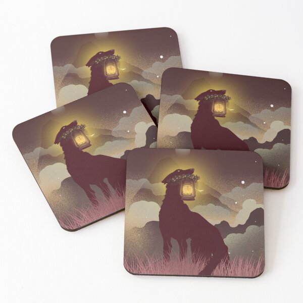 Item preview, Borzoi holding a Lantern at night designed and sold by mooncakekaro.