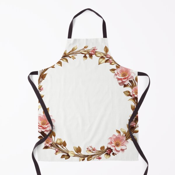 Item preview, Luxury Gold Leaf and Pink Flower Wreath Circle designed and sold by M.Store.