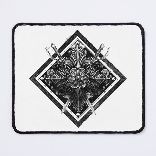 Item preview, Dimitrescu crest | Hand drawn | B&W designed and sold by Inês Pereira.