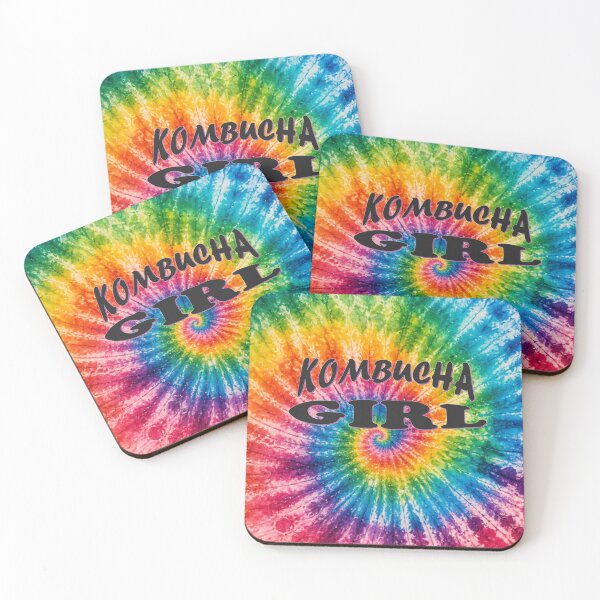 Item preview, Tie‑Dye Kombucha Girl – Colorful Retro Aesthetic Design for Stickers & Apparel designed and sold by shorethings.