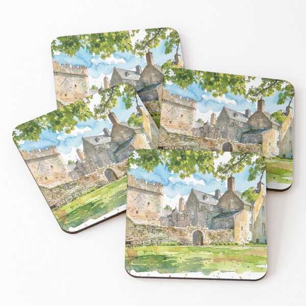 Item preview, Watercolour illustration of Drum Castle, Aberdeenshire, Scotland designed and sold by davidelder.