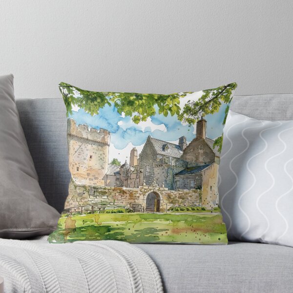 Item preview, Watercolour illustration of Drum Castle, Aberdeenshire, Scotland designed and sold by davidelder.