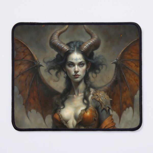 Item preview, Succubus Demon Queen With Bat Wings Art designed and sold by DarkHolyQueen.