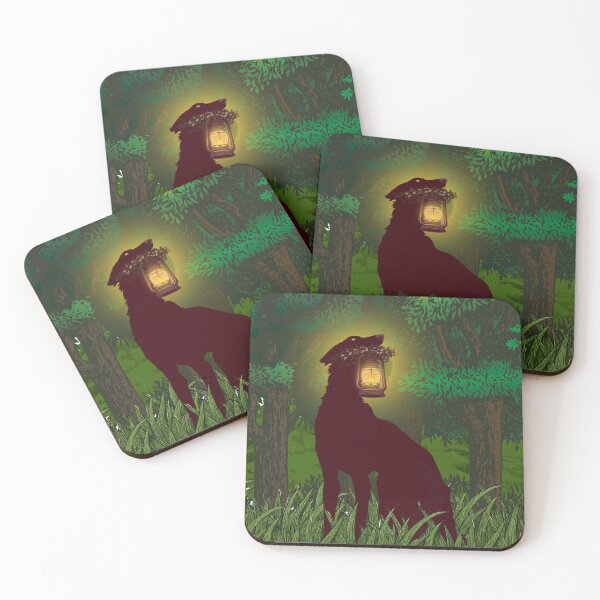 Item preview, Copy of Borzoi holding a Lantern at night designed and sold by mooncakekaro.
