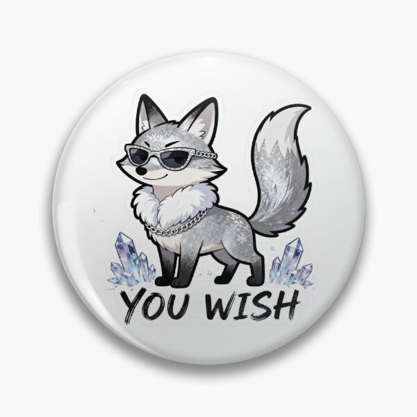 Item preview, Cold Silver Fox Sticker YOU WISH 1 designed and sold by HealthyEnvy.