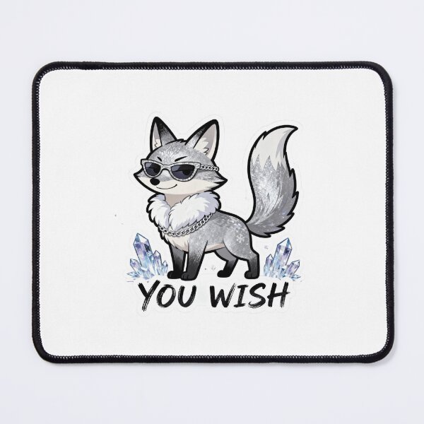 Item preview, Cold Silver Fox Sticker YOU WISH 1 designed and sold by HealthyEnvy.