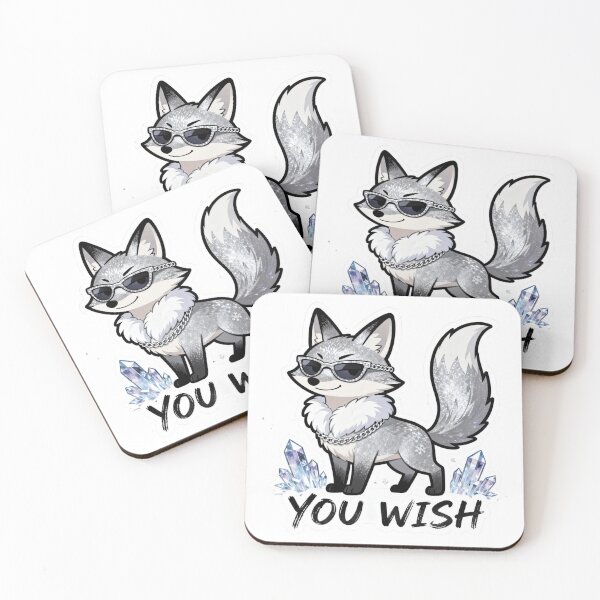 Item preview, Cold Silver Fox Sticker YOU WISH 1 designed and sold by HealthyEnvy.