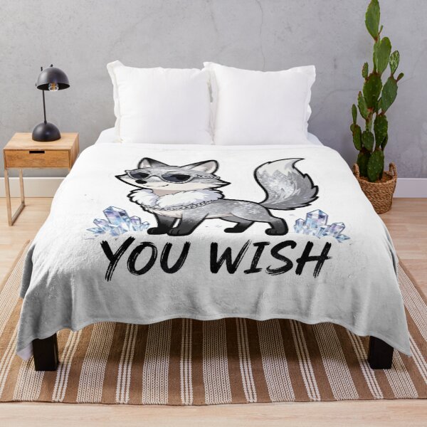 Item preview, Cold Silver Fox Sticker YOU WISH 1 designed and sold by HealthyEnvy.