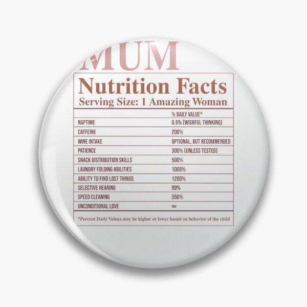Item preview, Mum Nutrition Facts designed and sold by krystalRomanart.