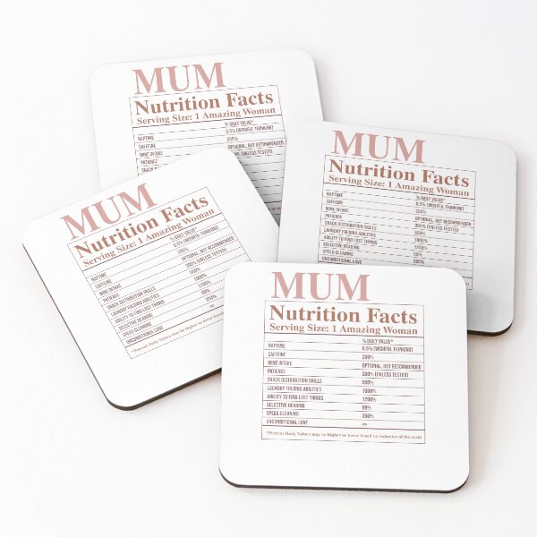 Item preview, Mum Nutrition Facts designed and sold by krystalRomanart.