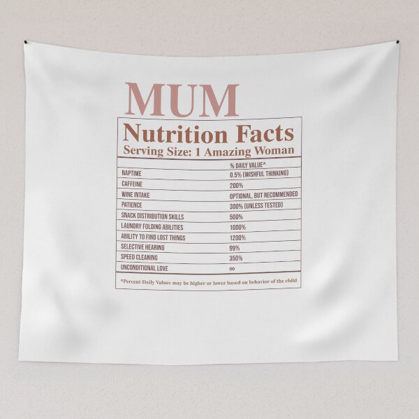 Item preview, Mum Nutrition Facts designed and sold by krystalRomanart.